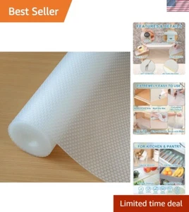 Clear Dot Non-Adhesive EVA Shelf Liners - 22in x 20ft Kitchen Drawer Mats - Picture 1 of 9