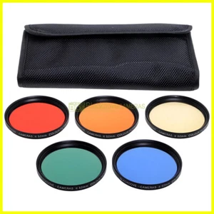 52mm. kit 5 filtri colorati Blackdove-cameras. Rosso Arancione Giallo Verde Blu. - Imagen 1 de 1