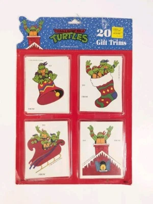 Teenage Mutant Ninja Turtles TMNT 20 Gift Trims 1990 Mirage Studios New - Image 1 of 4