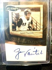 2009 JASON VARITEK #11/15 PRESS PASS FUSION GREEN "AUTO" #TT-JV ( RARE.)