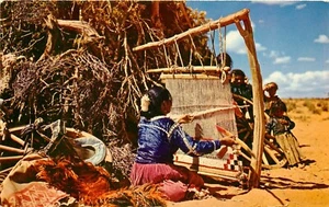 Weben Navajos Indianer Postkarte - Bild 1 von 2