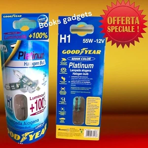 GOODYEAR Coppia Lampadine Alogena Platinum Auto H1 12V 55W+100% Luminosità - Picture 1 of 1