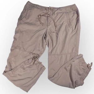 Lauren RALPH LAUREN Tan Soft Drawstring Waist Ankle Pants 14 Lyocell Feel Good - Picture 1 of 10