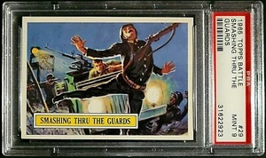 1965 TOPPS BATTLE CARD # 29 ~ SMASHING THROUGH THE GUARDS ~ GRADED PSA 9 MINT - Picture 1 of 2