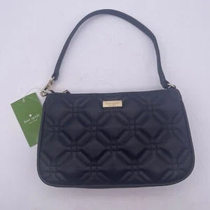 NWT Kate Spade Linet Astor Court Black Quilted Leather Wristlet Mini Purse Y2k - Picture 1 of 15
