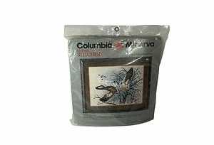 Columbia Minerva Crewel Stitchery Kit #7738 AUTUMN MIGRATION Mallard Ducks NIP - Picture 1 of 3