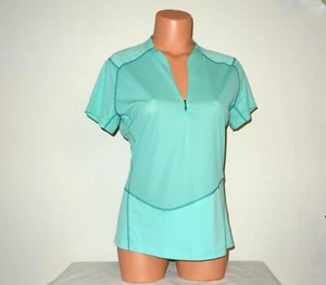 NWT Salomon Womens ActiLite Cosmic Smart Skin Zip T-Shirt M Celadon Light Green - Picture 1 of 2