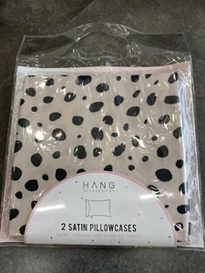 2 Satin Standard Pillowcases Tan Black Animal Cheetah Print - Picture 1 of 2