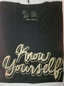 NEW October's Very Own OVO Know Yourself Tee Black Large Drake T-Shirt BNWT - Picture 1 of 3