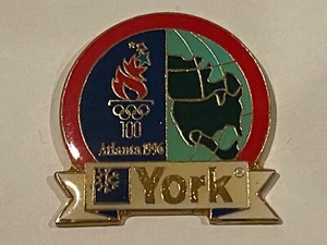 1996 Atlanta Olympic Game Enamel Lapel Hat Pin York Heating and Air Conditioning - Picture 1 of 2