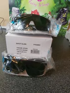 2 x PYRAMEX integra Safety glasses / goggles lab anti-fog ESB450SF IR5.0 black