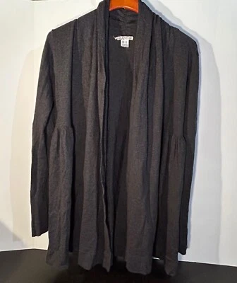 Cárdigan Suéter Kensie Mezcla Algodón/Seda Mangas Largas Frente Abierto Gris Talla M Foto 1 de 4