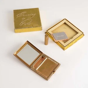 Vintage BOURJOIS EVENING IN PARIS vanity makeup compact powder and lipstick - Picture 1 of 23