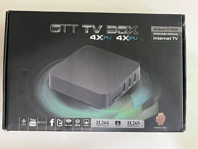 MXQ OTT TV Box 4x CPU GPU Android KitKat Internet TV Box 1080p -Open Box NEW - Image 1 of 4