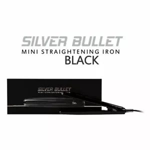 Silver Bullet MINI Hair Straightener - Ceramic Travel Size - BLACK - Picture 1 of 1