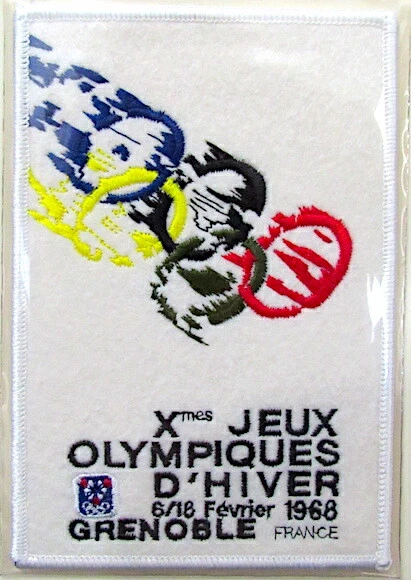 1968 Olimpiadas de Invierno X ~ Grenoble Francia ~ Parche Juegos Olímpicos ~ Willabee & Ward Foto 1 de 1
