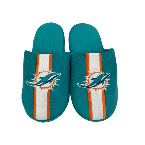 Miami Dolphins NFL Men's Team Stripe Slipper, 4 Sizes Available, FREE SHIP Cover