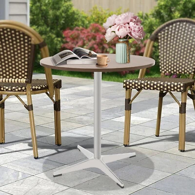 Round Dining Table Space Saving Dinner Table Rustic Dining Table for Apartments - Image 1 of 4