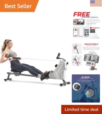 Quiet Magnetic Rowing Machine for Effective Home Workouts - 285 lbs Weight Limit - Image 1 of 4