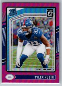 Tyler Nubin Pink Prizm Rookie Giants 2024 Panini Ottica Calcio - Foto 1 di 2