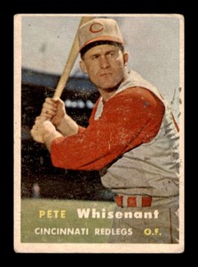 1957 Topps Pete Whisenant #373 Crease Cincinnati Reds