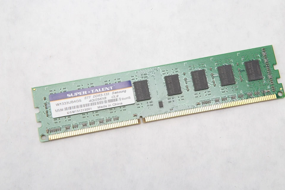 Super Talent 4GB PC3-10600 DDR3 1333MHz Desktop Memory RAM W1333UB4GS H43c - Image 1 of 2