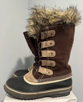Sorel Joan of Arctic NL 1540-248 Cuero Impermeable Piel Botas para Nieve Mujer 10 Foto 1 de 4