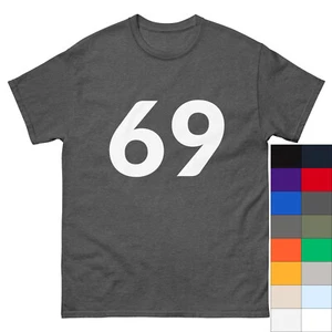 NEW Number 69 Player Sport Team Uniform T-shirt, Choose Color & Size - Picture 1 of 17