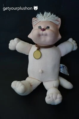 VTG CABBAGE PATCH KIDS 1983 KOOSAS BEIGE CAT 14" PLUSH DOLL - Image 1 of 3