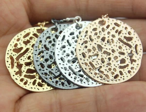 Orecchini Gancio Filigree Floreali Geometrici Openwork Aquilone Donna Moda Gioielli - Foto 1 di 23