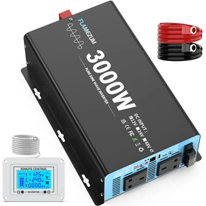3000W 6000W Pure Sine Wave Power Inverter 12V to 240V Converter Camping Boat USB - Picture 1 of 10