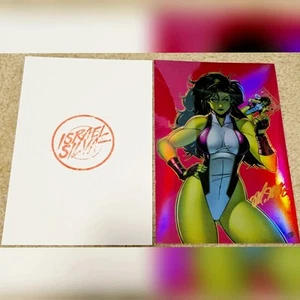 2025 Rare Sensational She-hulk 1 NM MX SIGNED Israel Silva Foil Print ONLY 10 - Picture 1 of 5