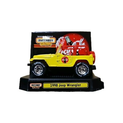 Matchbox Collectibles Coca Cola 1998 Jeep Wrangler, Yellow, 1/64 - Image 1 of 4