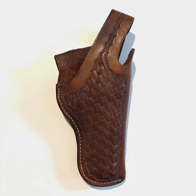 Funda Grundman Basketweave de cuero marrón marco K Foto 1 de 4