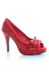 ZAPATOS DE MUJER ADULTA CON ZAPATILLAS ROJAS RUBÍ TACÓN ALTO DOROTHY MAGO DE OZ - Imagen 1 de 12