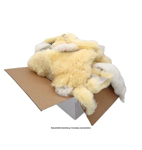 Lammfell Reste zum Basteln & Nähen, ca. 2,5 KG Farbe: Hell, Fellreste Schaffel - Bild 1 von 1