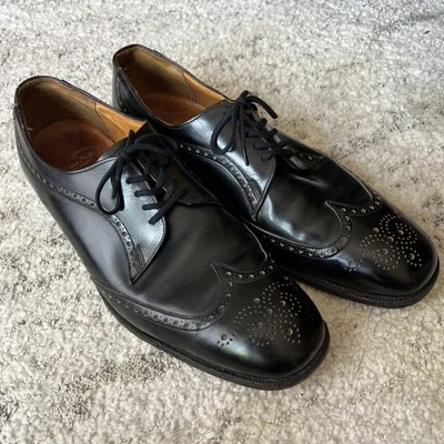 Church's Custom Grade Black Wingtip Oxfords Dress Shoes, Size 11.5 D - Image 1 of 4