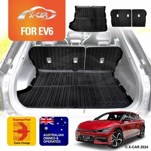 Boot Liner Back Seat Protector for Kia EV6 2021+ Cargo Car Trunk Seat Kick Mats - Picture 1 of 15