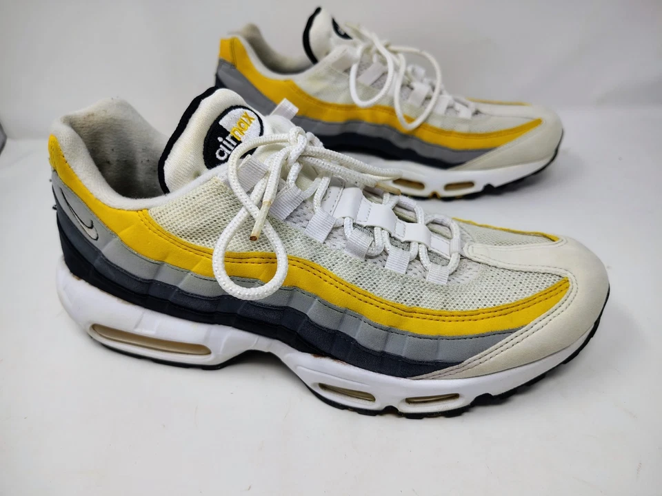 Nike Air Max 95 'White Amarillo Dark Grey'  Yellow CD7495-100 Great Condition - Image 1 of 4