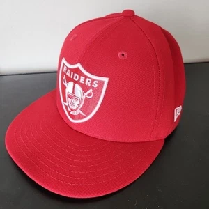 New Era Las Vegas Raiders 59Fifty Mütze Kappe rot tailliert Größe 6 7/8 Polyester - Bild 1 von 5