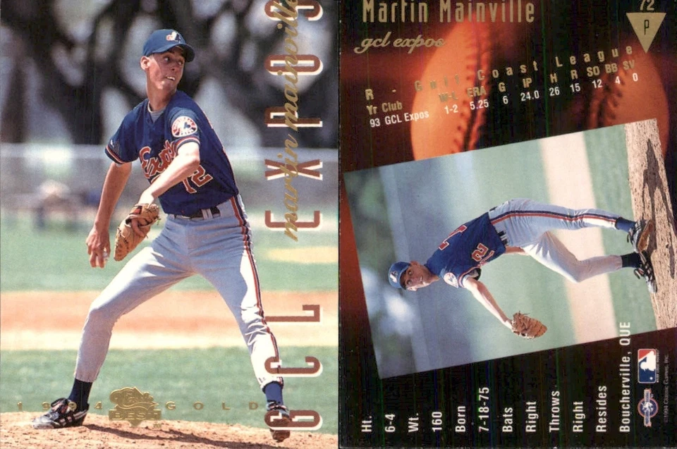 Martin Mainville 1994 Classic Best Gold #72 RC Card FREE SHIP *AutographDen* - Image 1 of 1