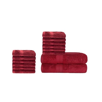 Bath and Face Towel Set, Rayon from Bamboo Cotton Blend, Ideal for Bathroom, ... - Image 1 of 4