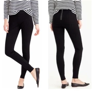 J.Crew Pixie Pant Black Ponte Knit Slim Fit Career Casual Pants Size 10 Short - Picture 1 of 8