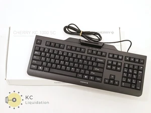 Cherry KC 1000 SC JK-A0104EU-2 USB Wired Security Keyboard w/ Smart Card Reader - Picture 1 of 6