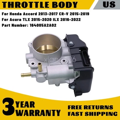 Cuerpo del acelerador 164005A2A02 compatible con Acura ILX 2,4 L 4 puertas 2016 2017 2018 2019-2022 Foto 1 de 4