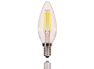 Satco S29877 Candelabra Bulb in Light Finish, Clear - Picture 1 of 9