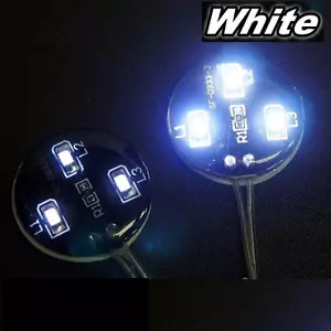 LUCES INTERMITENTES DE COCHE DC 12V LED LUCES BLANCAS X 2 PIEZAS - Imagen 1 de 2
