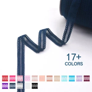 Spitzenborte elastisch Picot Schleife Band 5/8" Dessous Zum Selbermachen BH 50 100 Yard Spule - Bild 1 von 41