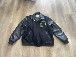 Tequila Patrón Varsity Jacke Echtleder Ärmel & Kragen 50% Wolle Body XL - Bild 1 von 15