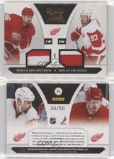 2010 Panini Luxury Suite Dual Jersey Prime /50 Johan Franzen Tomas Holmstrom #83